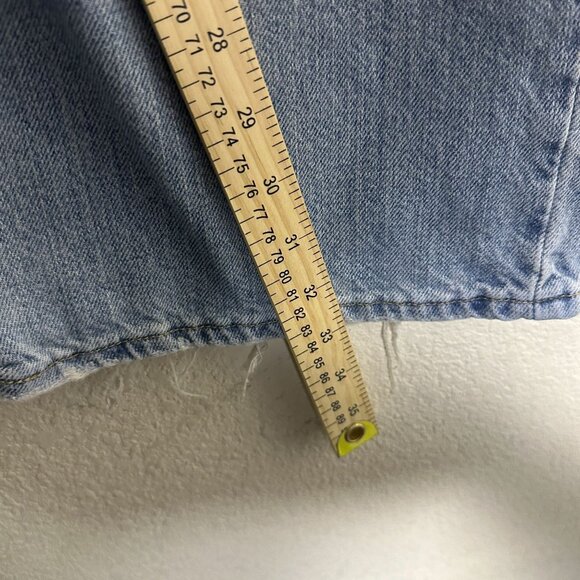 Levi 527 Blue Denim Jean Pant Men 40x32 Blue Cowboy Work Bootcut Ripped Western - Picture 8 of 11